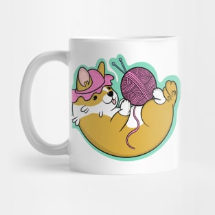 Cute Crochet Corgi Mug